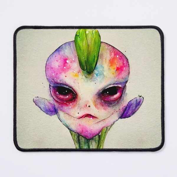 Item preview, Florian the Watercolor Funny Flower Alien Monster designed and sold by pixelista.