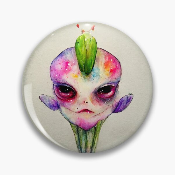 Item preview, Florian the Watercolor Funny Flower Alien Monster designed and sold by pixelista.