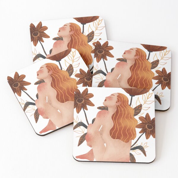 Item preview, Female Sitting on Flowers Abstract Art designed and sold by Ravindu1997.