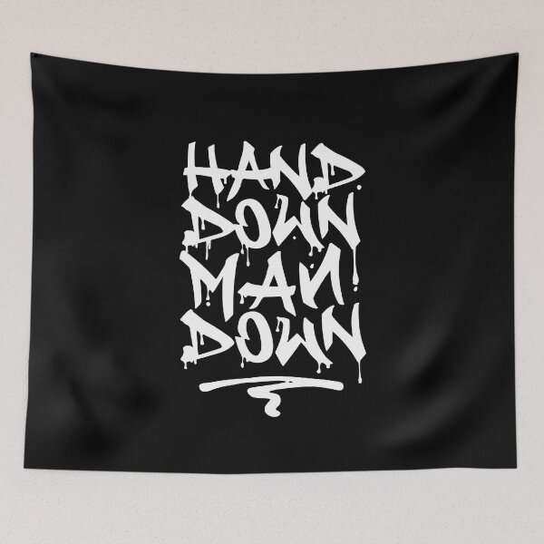 Item preview, Hand Down Man Down - Basketball & Boxing Quote - Graffiti Art Hip Hop Font designed and sold by COURT-VISION.