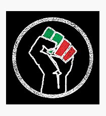 Black Power Fist Grunge Photographic Print