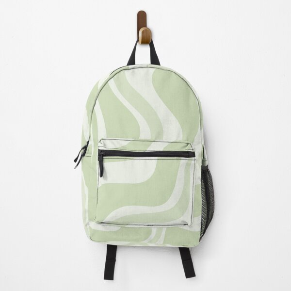 Item preview, Retro Liquid Swirl Abstract Pattern in Pale Sage Green designed and sold by kierkegaard.