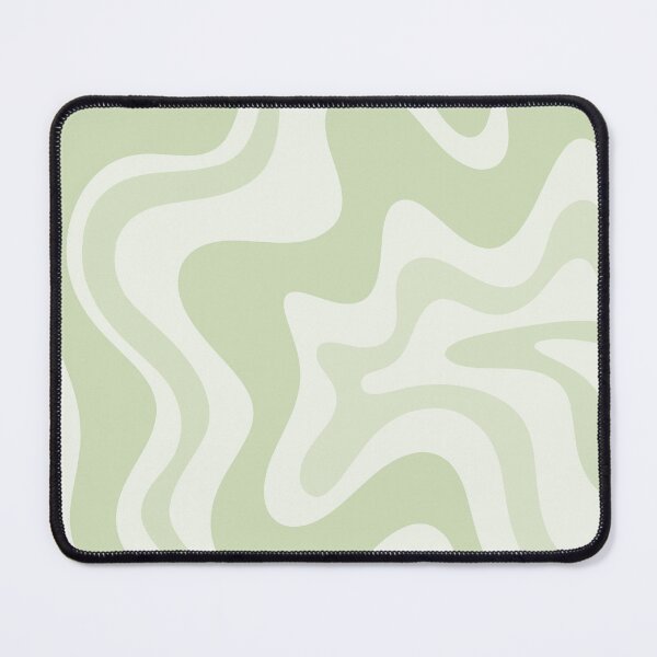 Item preview, Retro Liquid Swirl Abstract Pattern in Pale Sage Green designed and sold by kierkegaard.