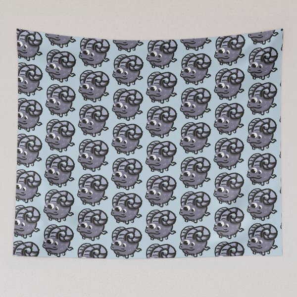 Item preview, Three-Eyed Ram Doodle Monster designed and sold by natsdreamlings.