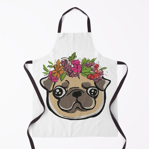 Item preview, cute bulldog with floral headband designed and sold by si3iy.