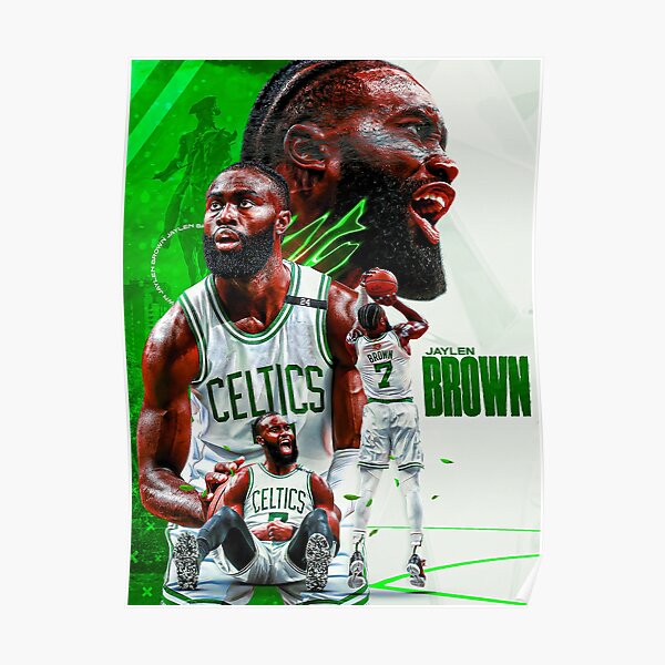 Jaylen Brown Basketball Paper Poster Celtics - Jaylen Brown - Posters and  Art Prints