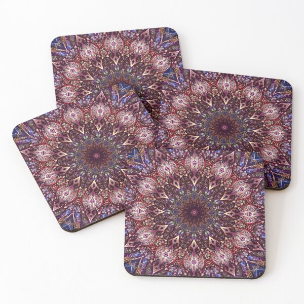 Item preview, Purple Blue Gold 12 Point Mandala designed and sold by DiscoGypsyFish.