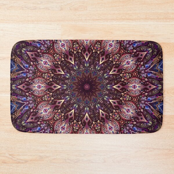 Item preview, Purple Blue Gold 12 Point Mandala designed and sold by DiscoGypsyFish.
