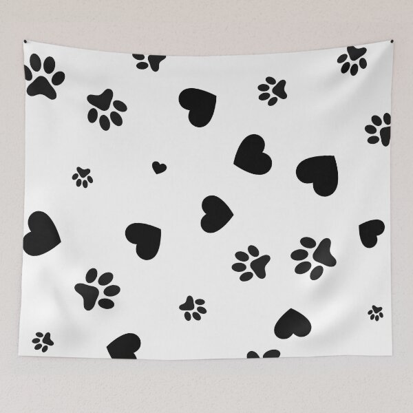 Item preview, Dog Paw black Hearts Art  designed and sold by Tshirtstory.