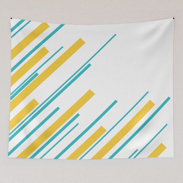 Item preview, Diagonals - Turquoise and Yellow designed and sold by LAEC-Shop.