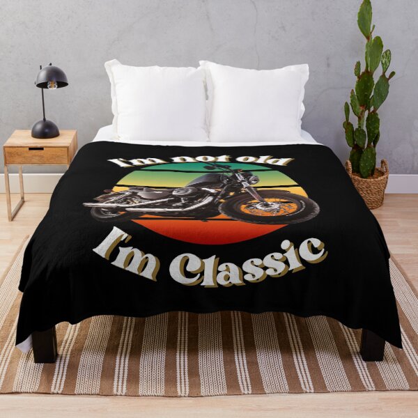 Item preview, i'm not old, i'm classic, veteran biker, vintage sunset,  designed and sold by allycat57.