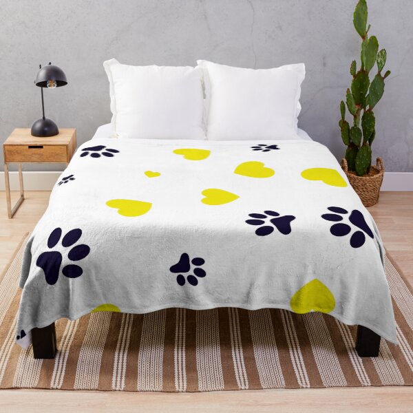 Item preview, Dog Paw Yellow Hearts Art designed and sold by Tshirtstory.