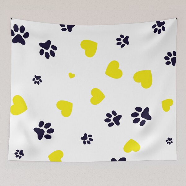 Item preview, Dog Paw Yellow Hearts Art  designed and sold by Tshirtstory.