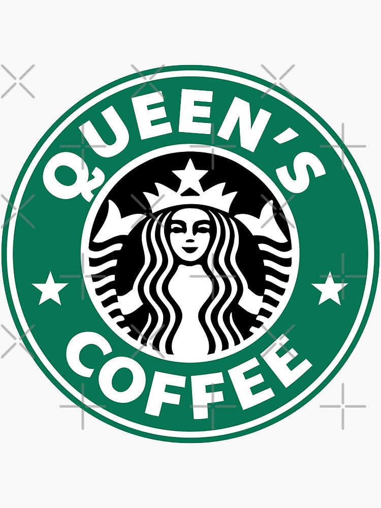 Download "Queen's Coffee Personalized Starbuck" Sticker by csdigitalmark | Redbubble