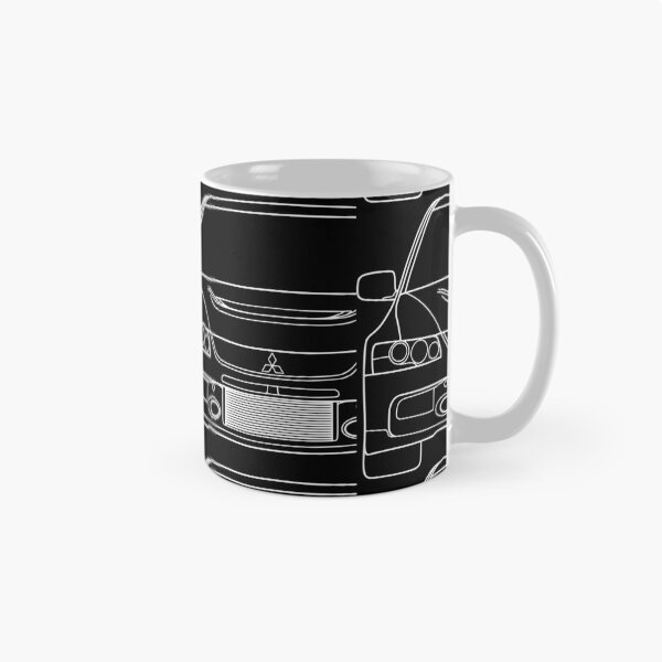 Aperçu de l'œuvre Mitsubishi Lancer EVO IX EVO 9 lignes blanches créée et vendue par EdimDesign.