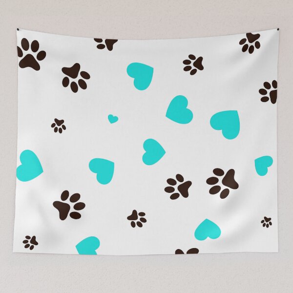 Item preview, Dog Paw Aqua Heart Art designed and sold by Tshirtstory.