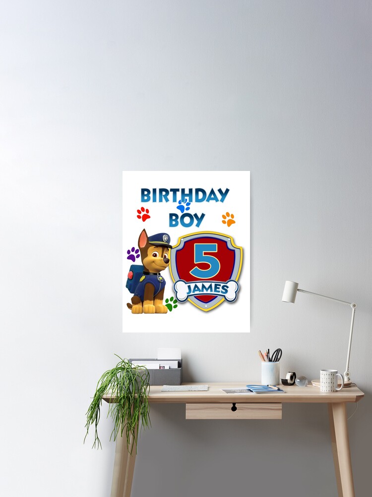 Póster for Sale con la obra «Camiseta Cumpleaños Patrulla Canina