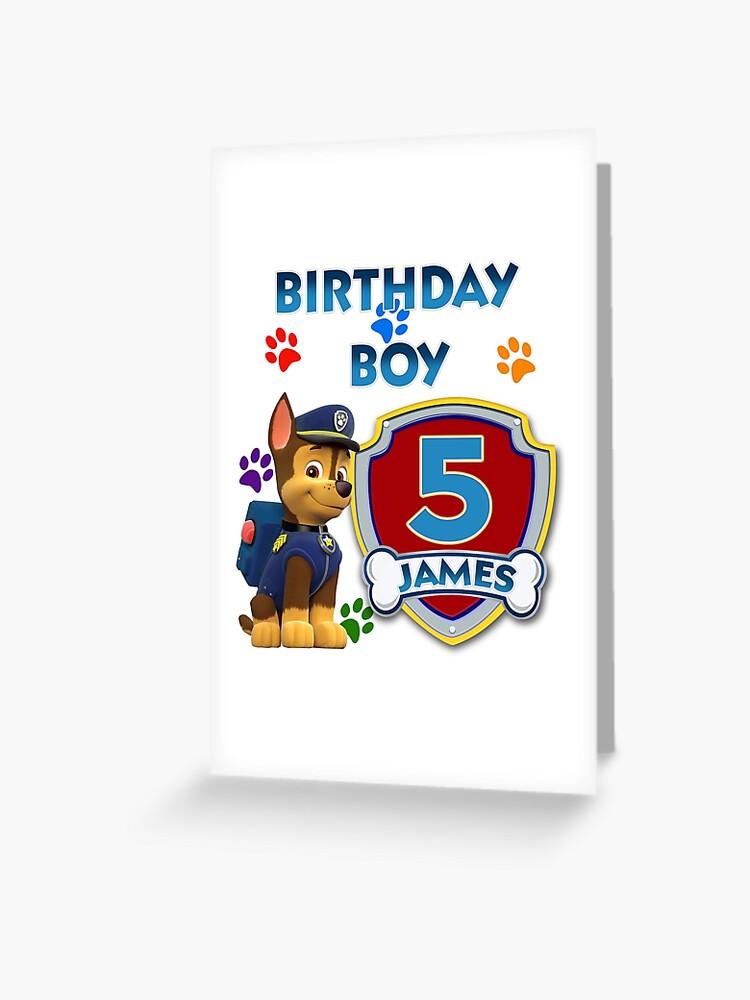 Chapa de cumpleaños personalizada de La Patrulla Canina