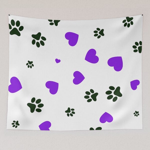 Item preview, Dog Paw Purple Heart Art designed and sold by Tshirtstory.