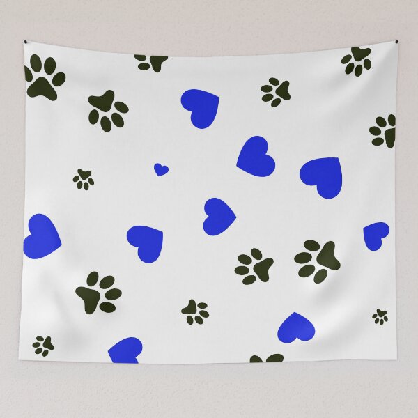 Item preview, Dog Paw Blue heart Art designed and sold by Tshirtstory.
