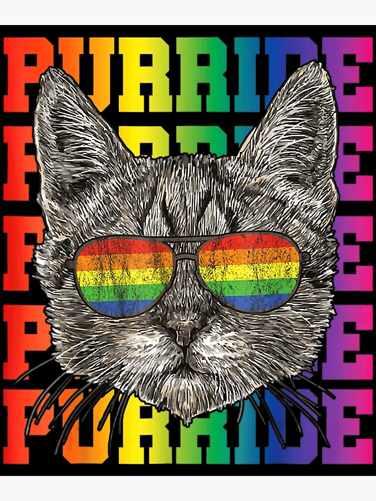 Lgbt Gay Pride Cat Purride Cat Lgbtq Men Women Poster For Sale By Buitraan Redbubble 8535