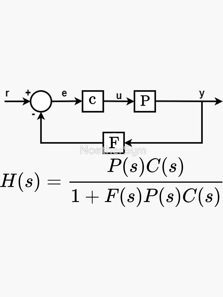 "Control theory transfer function" Sticker for Sale by NoetherSym