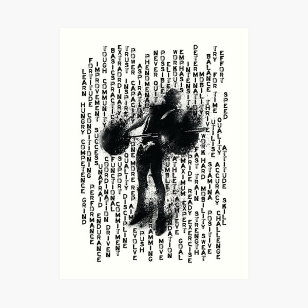 Girl Snatching with Words Art Print