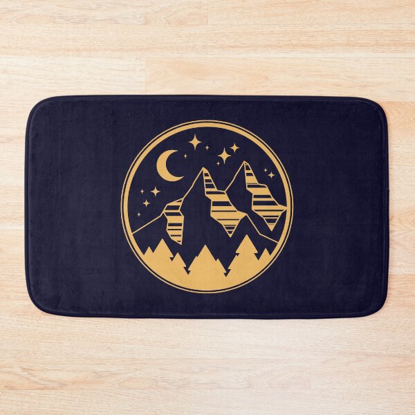 Item preview, Mountains at Night (Gold & Midnight Blue) designed and sold by ObsidianDaz.