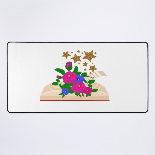 Item preview, Cute Flowers Growing From Book With Golden Stars designed and sold by ZANNIX.