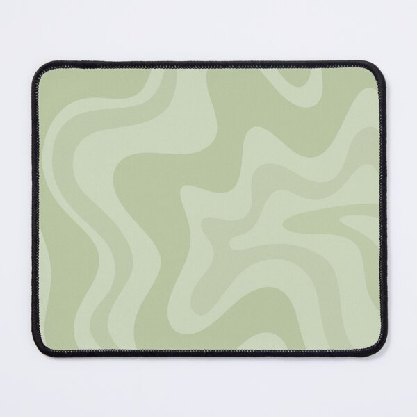 Item preview, Retro Liquid Swirl Abstract Pattern in Sage Green Monochrome designed and sold by kierkegaard.