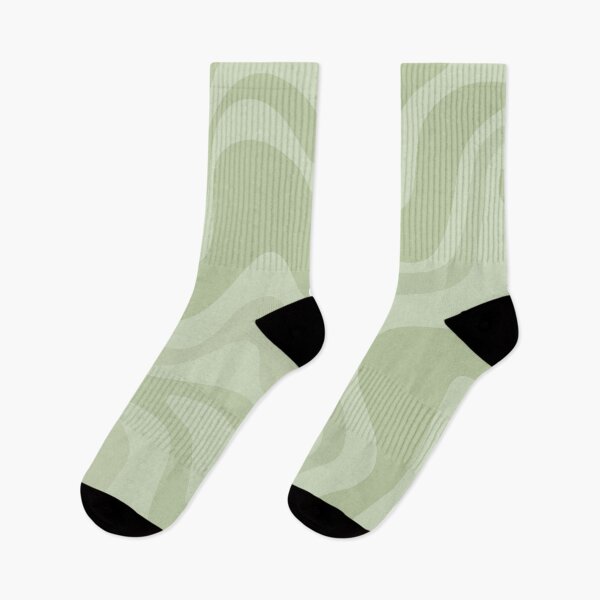 Item preview, Retro Liquid Swirl Abstract Pattern in Sage Green Monochrome designed and sold by kierkegaard.