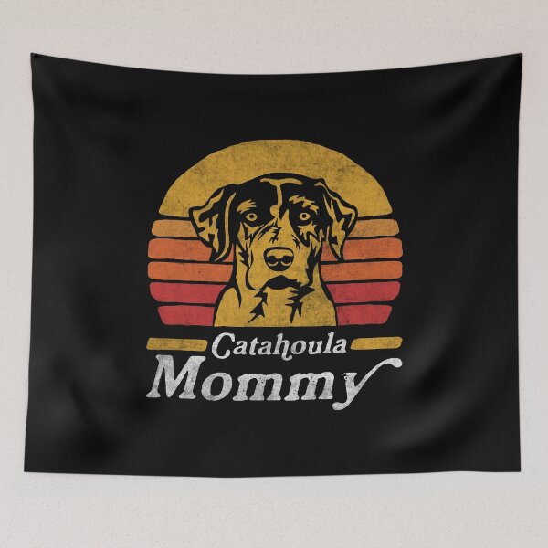 Item preview, Retro Vintage Catahoula Leopard Dog Mommy designed and sold by More Cute Dogs.