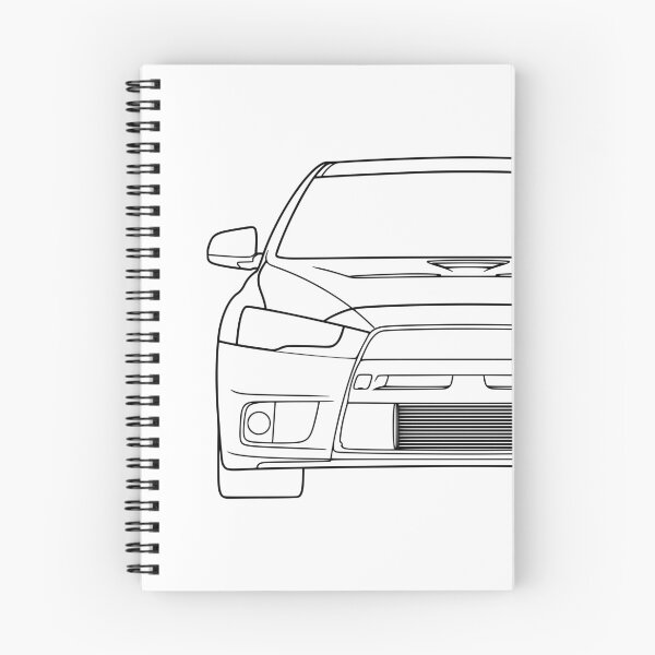 Artikelvorschau, Mitsubishi Lancer EVO X EVO 10 schwarze Linien entworfen und verkauft von EdimDesign.