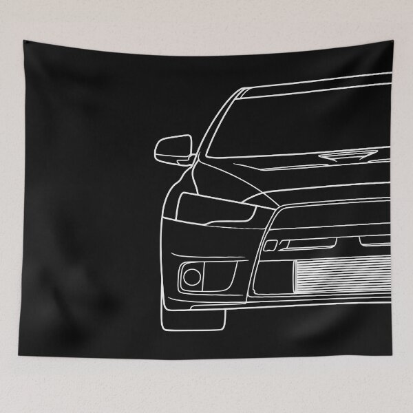 Item preview, Mitsubishi Lancer EVO X EVO 10 white lines designed and sold by EdimDesign.