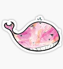 Baleine Rose Sticker