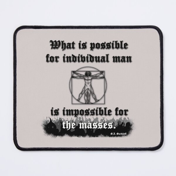 Item preview, Quote from Gurdjieff on man growth designed and sold by WanderingGraha.