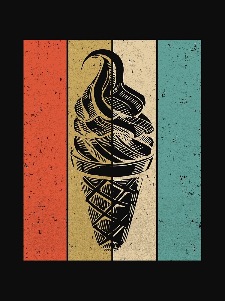 "Ice Cream Cone Retro Vintage Ice Cream Lover Summer Vacation" Poster for Sale by