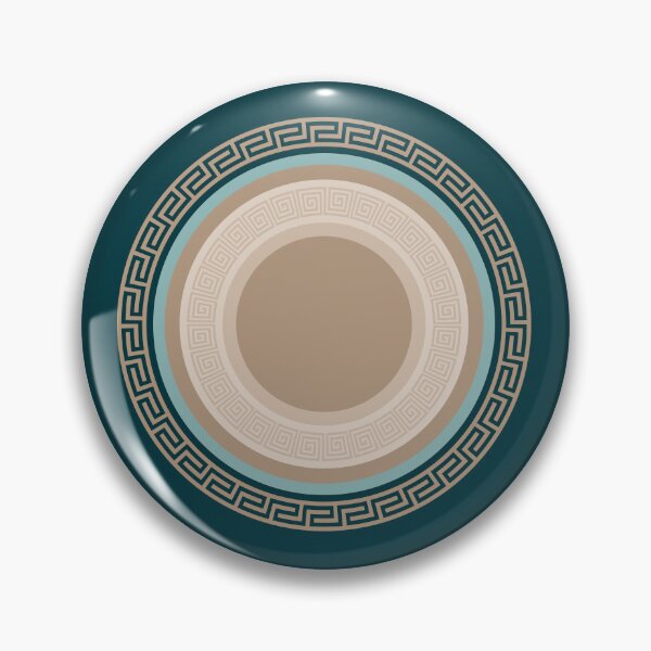 Item preview, Greek Key - Meander - Taupe and Green designed and sold by k9printart.