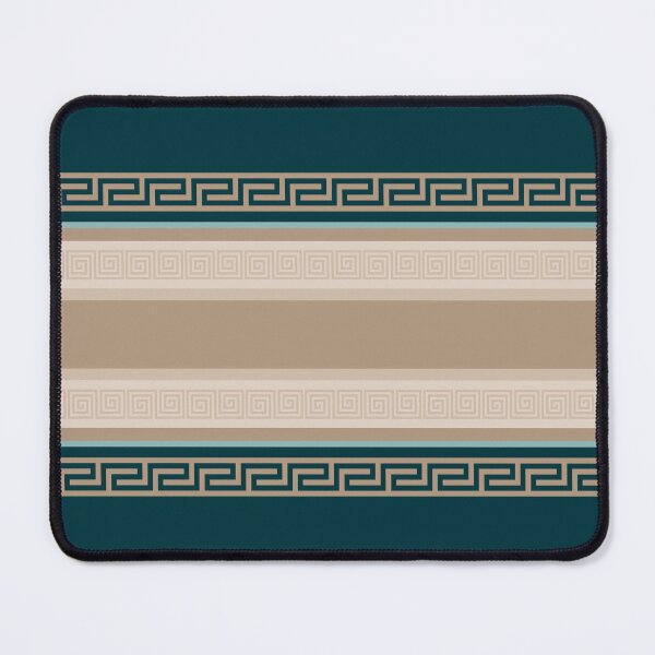 Item preview, Greek Key - Meander - Taupe and Green designed and sold by k9printart.