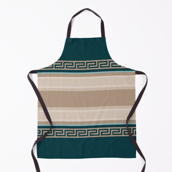 Item preview, Greek Key - Meander - Taupe and Green designed and sold by k9printart.