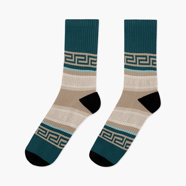 Item preview, Greek Key - Meander - Taupe and Green designed and sold by k9printart.
