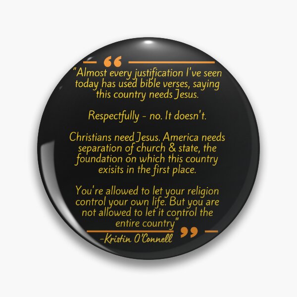 Item preview, Kristen O'Connell Separation Of Church And State Quote Sticker | Church State Separation Tee | Tax The Church designed and sold by sugarcube1999.
