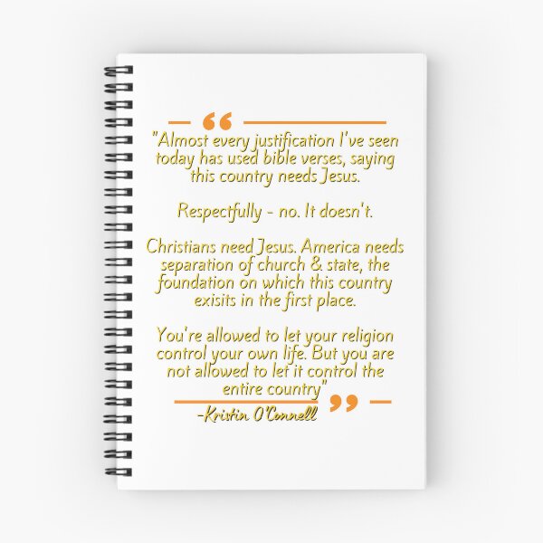 Item preview, Kristen O'Connell Separation Of Church And State Quote Sticker | Church State Separation Tee | Tax The Church designed and sold by sugarcube1999.