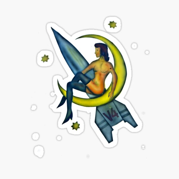 "Frau Luna" - German V4 painting on V2 Rocket of WW2 Sticker