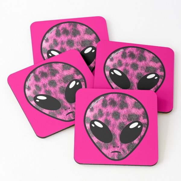 Item preview, Alien head - Pink Cheetah skin designed and sold by AreaStickers.