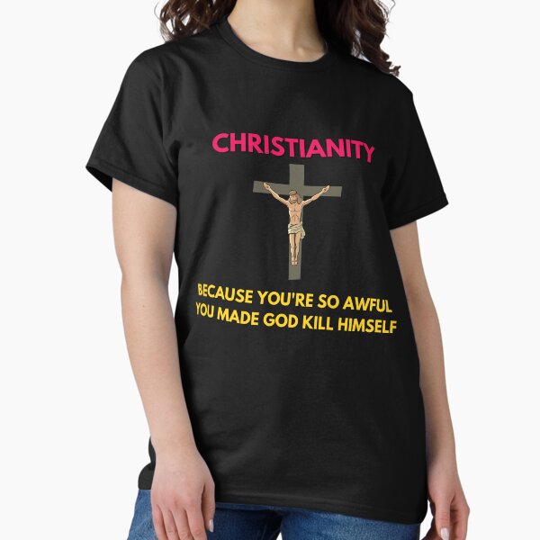 Item preview, Anti Christianity Original Design Tee and Sticker  designed and sold by sugarcube1999.