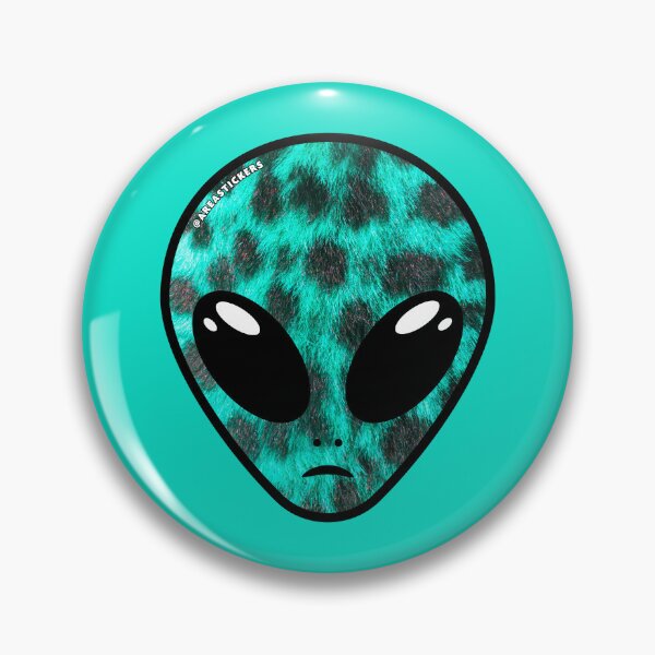 Item preview, Alien head - Blue Cheetah skin designed and sold by AreaStickers.