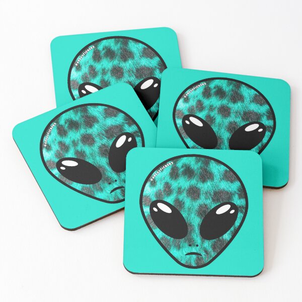 Item preview, Alien head - Blue Cheetah skin designed and sold by AreaStickers.