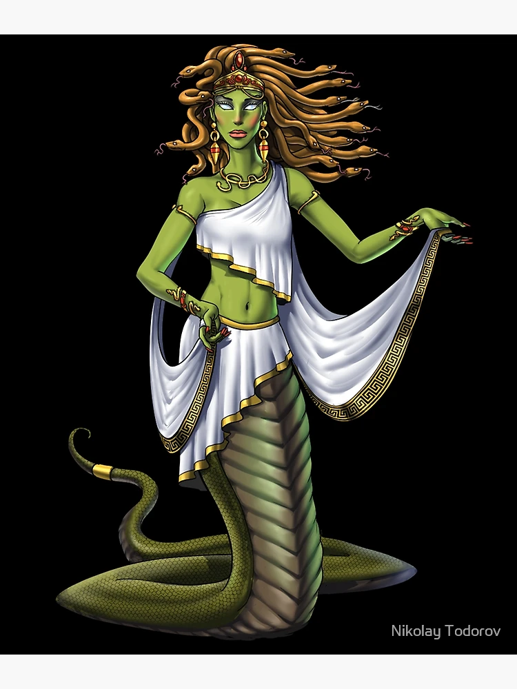 Greeklore on Instagram: Medusa, the snake-haired gorgon 🐍 Follow  @greeklore⚔️(me) #greek #greekmythology #zeus #hades #poseidon #mythology  #rickriordan #percy…