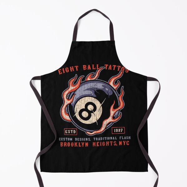 Item preview, "Eight Ball" Tattoo Studio, Brooklyn Heights, New York, Old School Pool Ball Tattoo designed and sold by Proverbial Wisdom Design.
